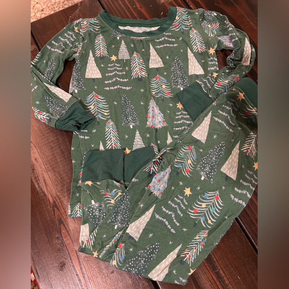 Little Sleepies Green Holiday Pajama Set